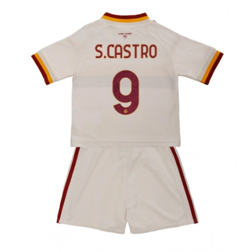 Dětský fotbalový dres AS Roma Santiago Castro #9 2026-27 Venkovní Krátký Rukáv (+ trenýrky)